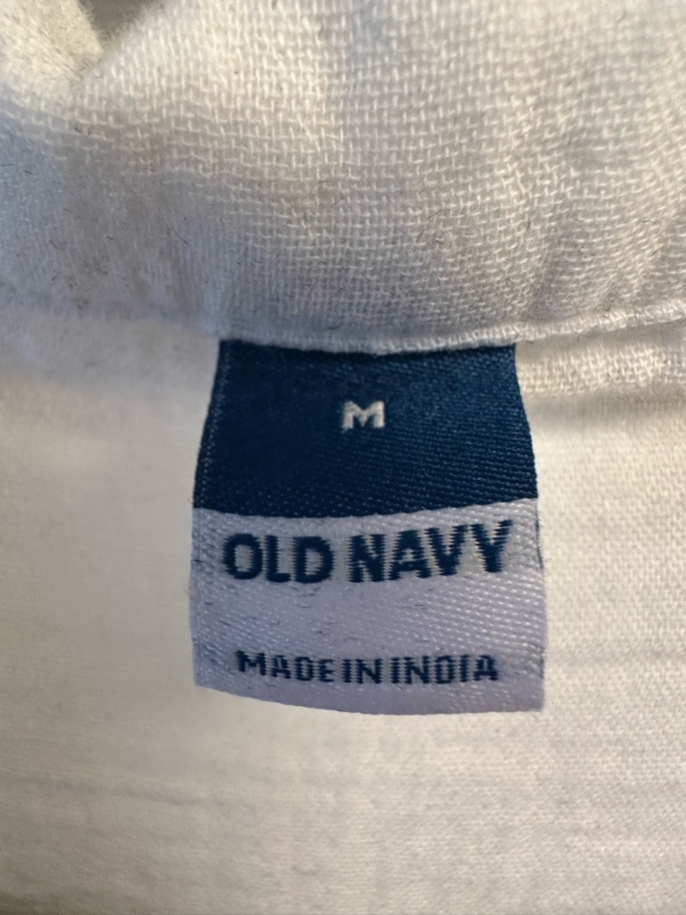 Old Navy White Short-Sleeve Button-Front Crinkle Gauze Shirt - Picture 3 of 3